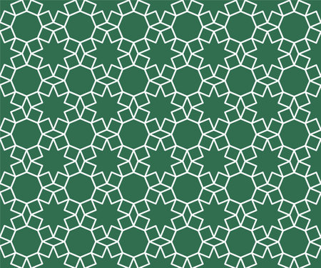 Seamless geometric pattern based on traditional islamic art. Arabesque vector background.のイラスト素材