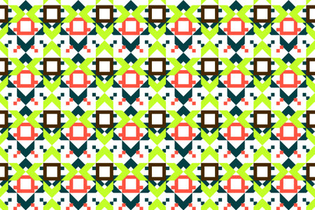 Seamless Repeatable Abstract Geometric Pattern. Perfect for fashion, textile design, cute themed fabric, on wall paper, wrapping paper, fabrics and home decor.のイラスト素材