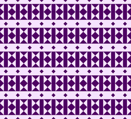 Geometric tile pattern in repeat. Seamless background, mosaic ornament in Arabic style. Violet, purple color. Mosaic texture for textile, clown, carpeting, warp, book cover, clothes.のイラスト素材
