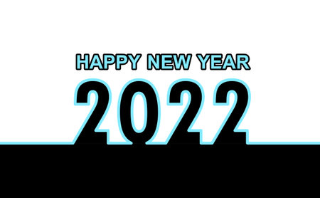 2022 Happy New Year banner design template. Vector Illustration.