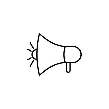 Megaphone Icon Vector Design Template. Vector illustration.のイラスト素材