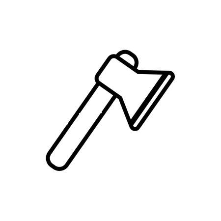 Flat icon of the axe. Element of construction tools for mobile concept and web apps.のイラスト素材