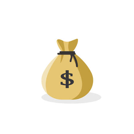 Money bag icon. Vector illustration.のイラスト素材