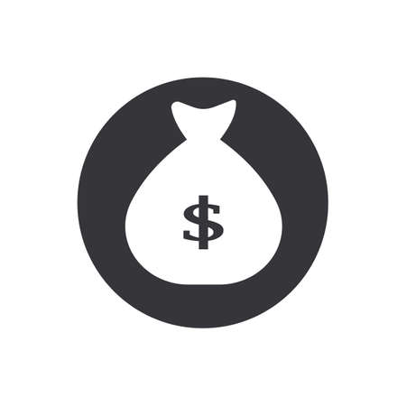 Money bag icon. Vector illustration.のイラスト素材