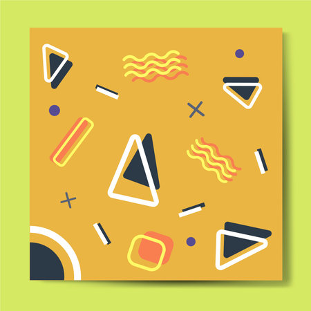 Memphis Pattern Design Background, Simple Layout for Background, with soft color.のイラスト素材