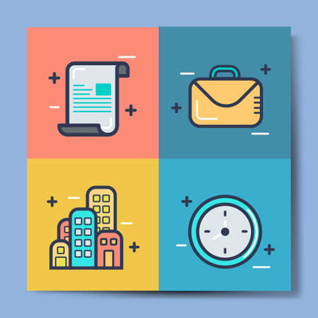 Nice and colorful office icon illustration design vector can be use for website or app icon.のイラスト素材