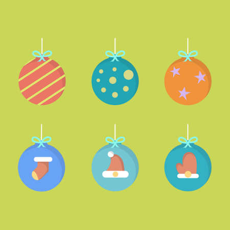 colorful cute nice christmas light designのイラスト素材