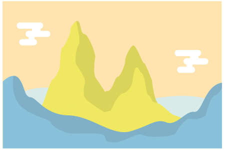 Minimalist abstract mountain design, Easy editable and can be used for decoration.のイラスト素材