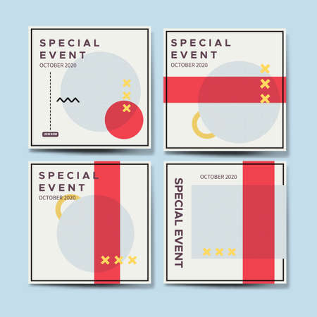 Simple layout social media banner, Easy editable template, For promotional purpose.のイラスト素材