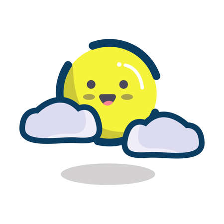 Smiling sun icon design illustration, Can be used for many purpose.のイラスト素材
