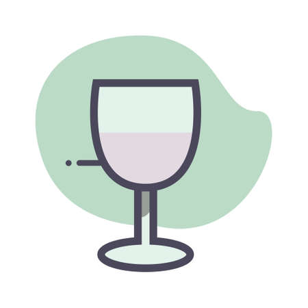 Simple glass with water flat icon design illustration, Can be used for many purpose.のイラスト素材