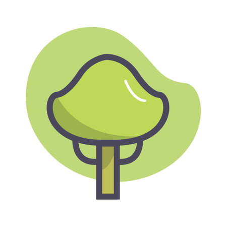 Simple tree flat icon design illustration, Can be used for many purpose.のイラスト素材