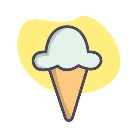 Simple ice cream flat icon design illustration, Can be used for many purpose.のイラスト素材