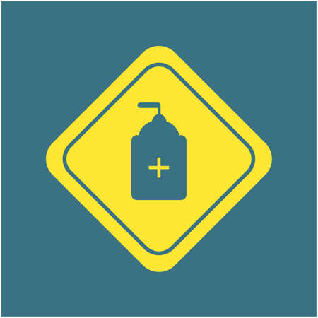Hand sanitizer sign design illustration, Can be used for many purpose.のイラスト素材