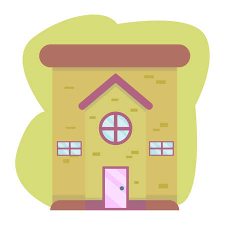 Simple classic house design illustration, Can be used for many purpose.のイラスト素材