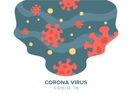 corona virus background design illustration can be used for web banner and many more.のイラスト素材