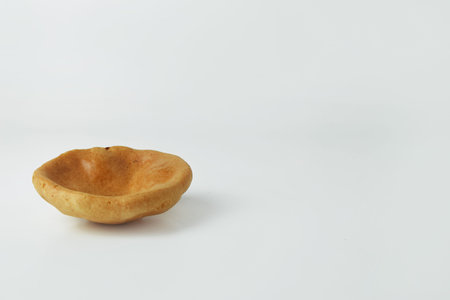 One opaque or rice cracker which is typical of Tasikmalaya on an isolated white background