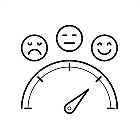measuring user and customer satisfaction. Vector icon illustrationのイラスト素材