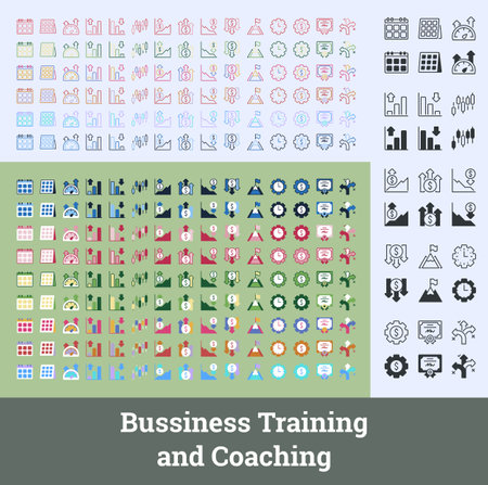 Expert Guidance: Business Training Icon Setのイラスト素材
