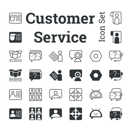 Customer Service Essentials: Icon Setのイラスト素材