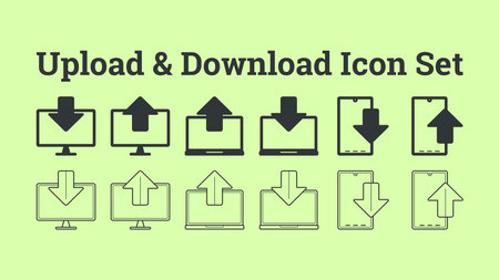 Seamless File Transfer: Icon Setのイラスト素材