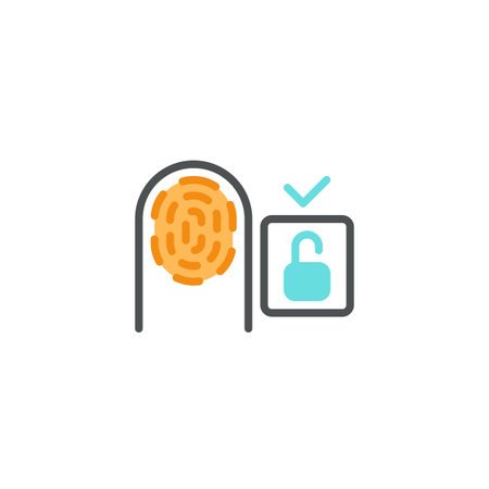 Finger Fingerprint Lock: Fingerprint Lock Solutions for Your Businessのイラスト素材