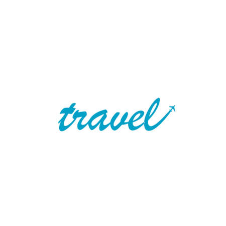 Travel Logo With Plane Symbolのイラスト素材