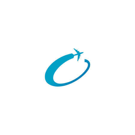 Travel Logo With Plane Symbol