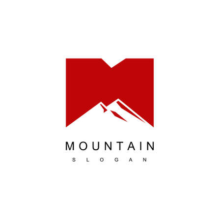Letter M Mountain Logoのイラスト素材