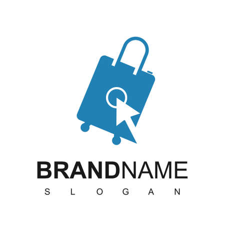 Tour And Travel Logo Design Template, Clicking Travel Bag iconのイラスト素材