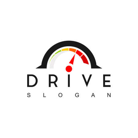 Speedometer logo fast icon design vectorのイラスト素材