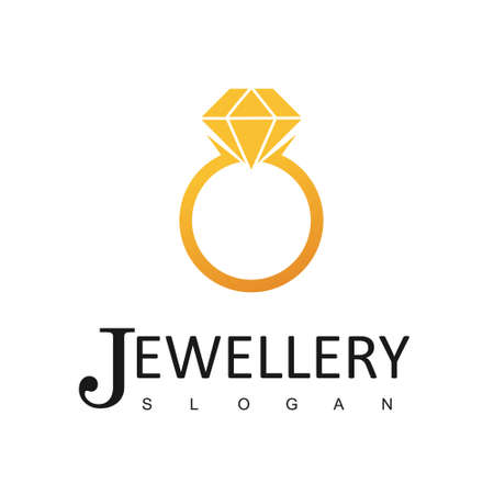 Jewelry Logo Design Template, Ring Iconのイラスト素材