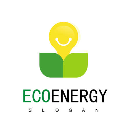 Eco Energy Logo Design Template, Go Green, Nature Logo Conceptのイラスト素材