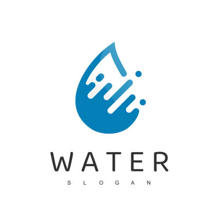 Water Logo, Droplet, Mineral Water Company Iconのイラスト素材