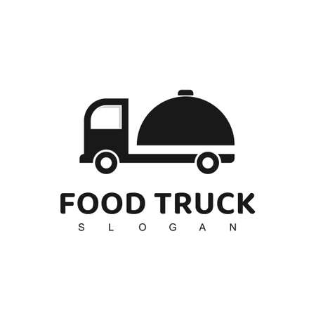 Food Truck Logo, Delivery Restaurant And Cafe Companyのイラスト素材