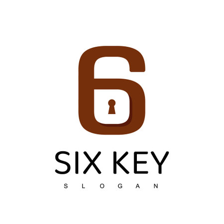 Six Key Logo Template, Secure Iconのイラスト素材