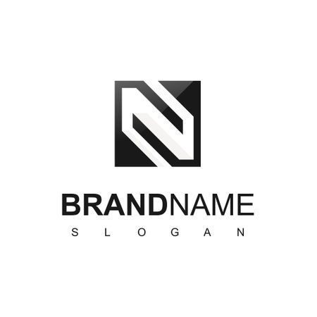 N Initial Logo Vector Design Templateのイラスト素材