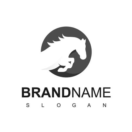 Horse Logo, Fast, Strong, Animal Symbolのイラスト素材
