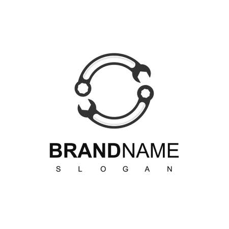 Circle Wrench, Service Logo Design Inspirationのイラスト素材