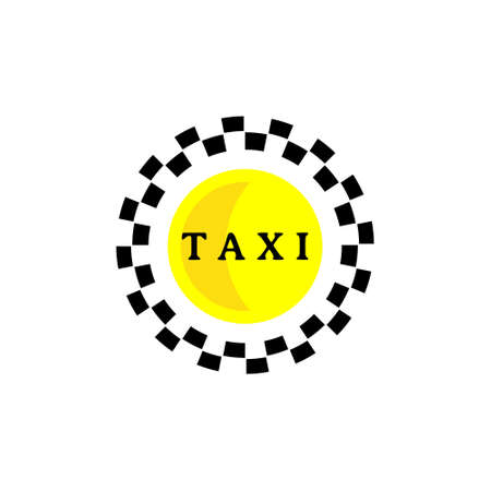 Taxi logo isolated on white background. Taxi service brand design.のイラスト素材