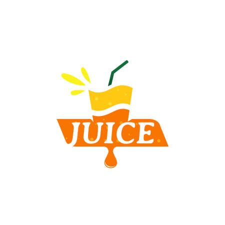Logo Of Fresh Juice With Orange Symbolのイラスト素材
