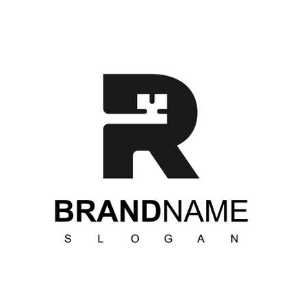 Letter R, Key Logo For Secure And Real Estate Companyのイラスト素材