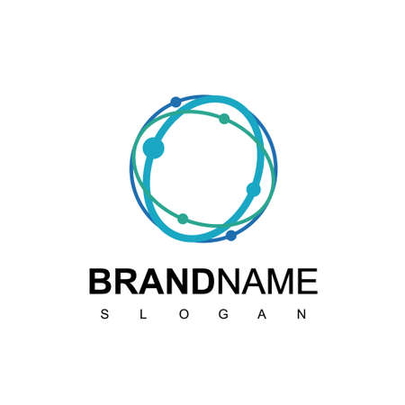 Circle Technology Logo Design Templateのイラスト素材