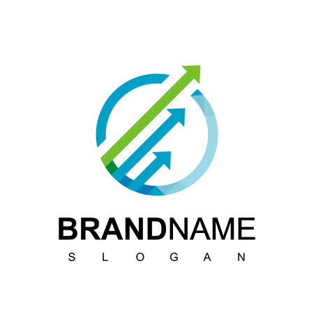 Circle Growing Business Chart Logoのイラスト素材