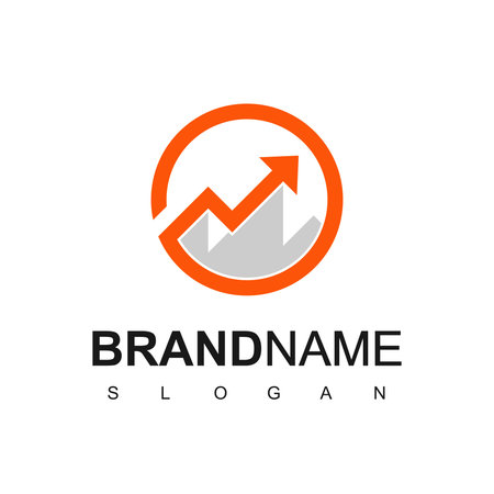 Mountain With Business Statistic Logo Design Inspirationのイラスト素材