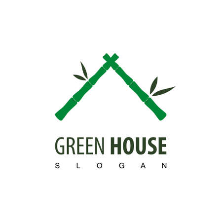 Green House Bamboo Logoのイラスト素材