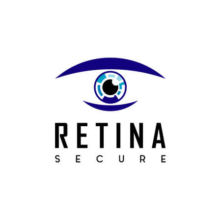 Vector Eye Logo, Retina Scan Logo For Security Companyのイラスト素材