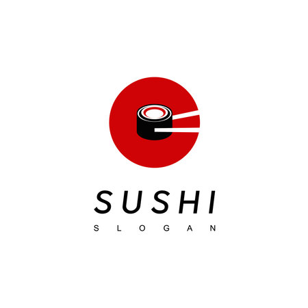 Japanese Food, Sushi Logo Design Inspirationのイラスト素材