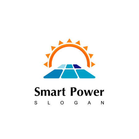 Solar Panel Logo Design Inspiration;のイラスト素材