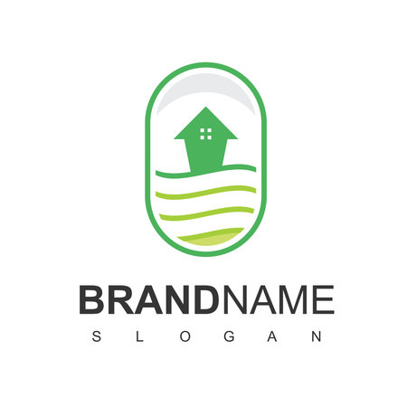 Green House, Real Estate Logoのイラスト素材